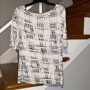 Apt. 9 Black & White Blouse size small